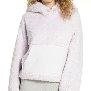 Zella lavender faux furry hoodie